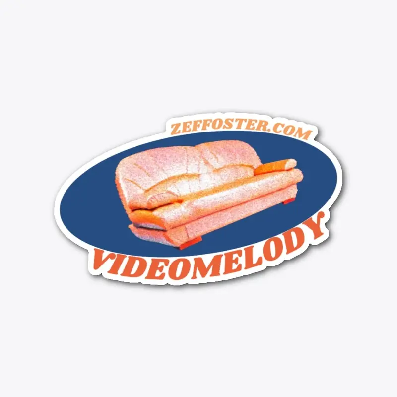 Orange Sofabed Sticker